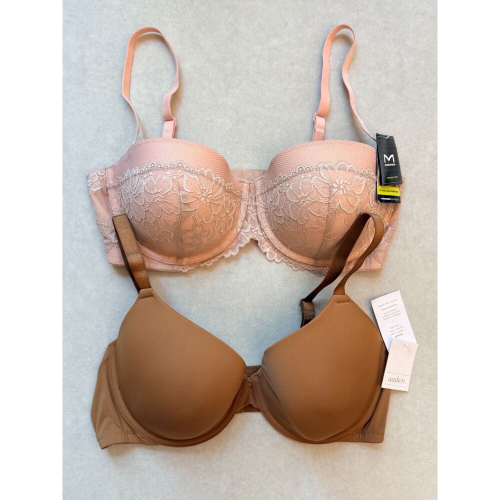Maidenform 36D and Auden 38D Bra Bundle